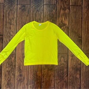Lululemon Bright Yellow Long Sleeve Top - great condition!